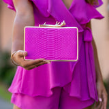 Python Antler Box Clutch--In Stock Colors