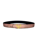 Rose Gold Python Logo Belt Size Small **
