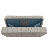 The Box Clutch: Ostrich Embossed