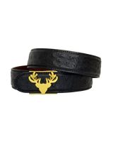 Black Ostrich Logo Belt Size Small **