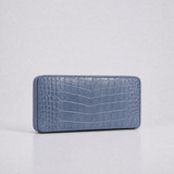 The Box Clutch: Crocodile Embossed