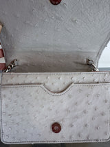 Cloud Grey Ash Minibag Ostrich--Final Sale