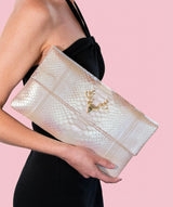 Python Foldover Clutch--In Stock Colors