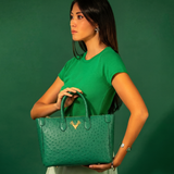 Ostrich Midi Mackie Tote--Special Order