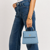 Jessica Mini Ostrich Top Handle--In Stock Colors