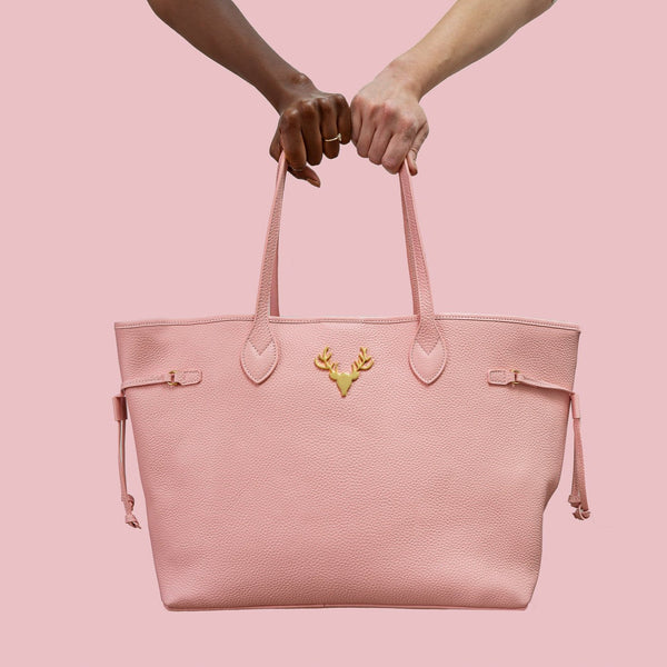 Light Pink Leather Liz Tote Medium--Flash Sale