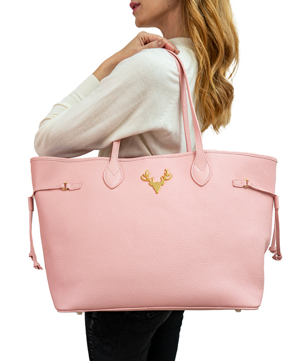 Light Pink Leather Liz Tote Large--Flash Sale