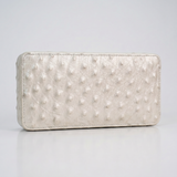 The Box Clutch: Ostrich Embossed