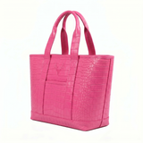 The Riomar Tote Medium: Crocodile Embossed