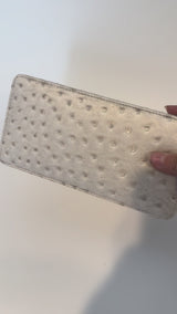 The Box Clutch: Ostrich Embossed