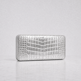 The Box Clutch: Crocodile Embossed