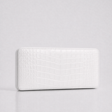 The Box Clutch: Crocodile Embossed