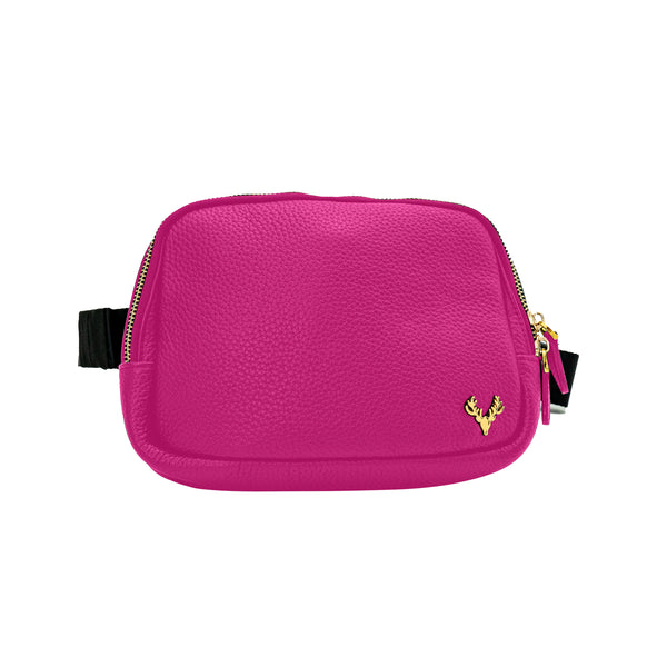 Hot Pink Beckley Leather Belt Bag--Final Sale